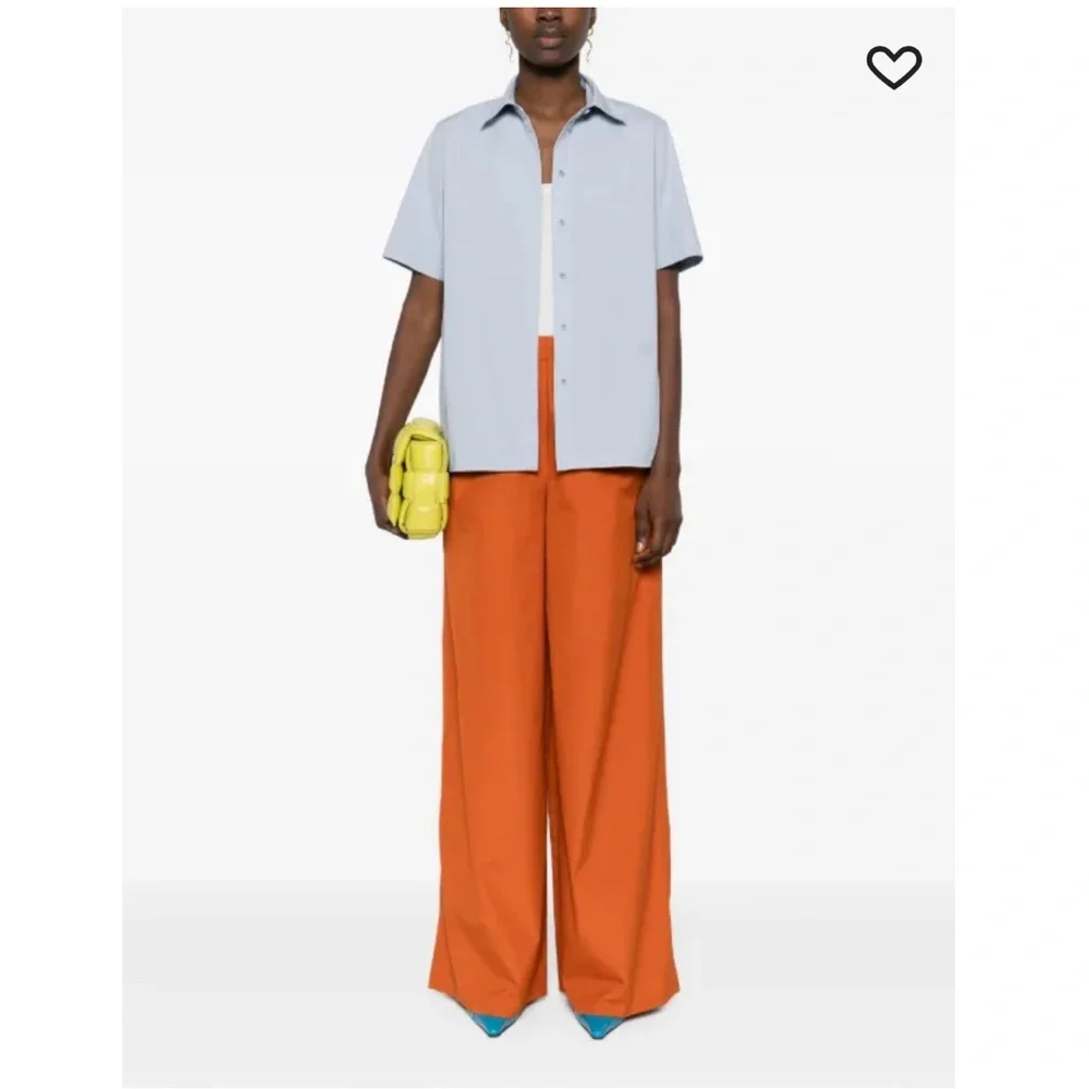 Eileen Fisher Rust Wide Leg Pants - Picture 2 of 8